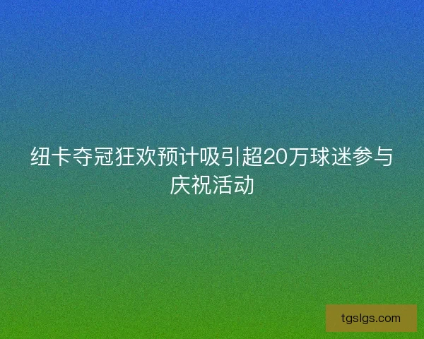 纽卡夺冠狂欢预计吸引超20万球迷参与庆祝活动